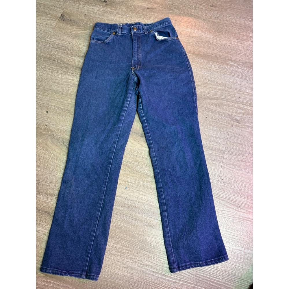 Vintage Live Ins High Waisted Straight Leg Jeans Dark Wash B5 Denim 25x27.5